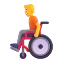 Person in manual wheelchair 3D animated emoji