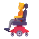 Person in motorized wheelchair 3D animated emoji