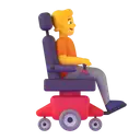 Person in motorized wheelchair facing right 3D animated emoji