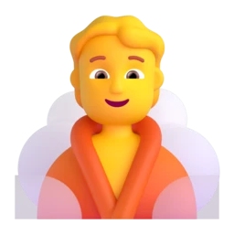 Person in steamy room animated emoji