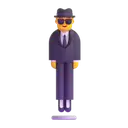 Person in suit levitating 3D animated emoji