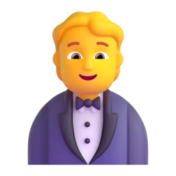 Person in tuxedo animated emoji