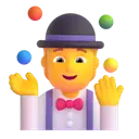 Person juggling 3D animated emoji