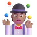 Person juggling: medium skin tone 3D animated emoji