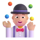 Person juggling: medium-light skin tone 3D animated emoji