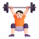Person lifting weights: light skin tone 3D animated emoji