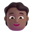 Person: medium-dark skin tone 3D animated emoji