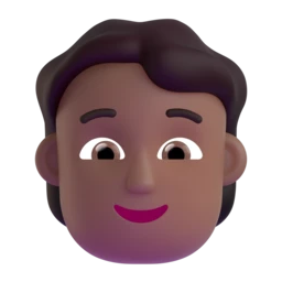 Person: medium-dark skin tone animated emoji