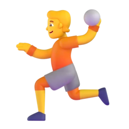 Person playing handball animated emoji