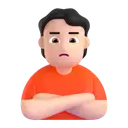 Person pouting: light skin tone 3D animated emoji