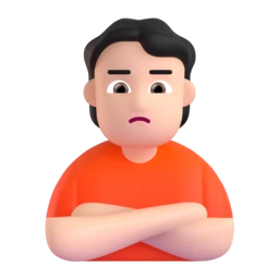 Person pouting: light skin tone animated emoji