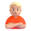 Person pouting: medium-light skin tone 3D animated emoji