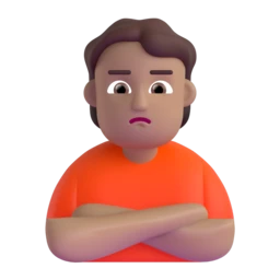 Person pouting: medium skin tone animated emoji