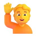 Person raising hand 3D animated emoji