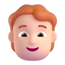 Person: red hair: light skin tone animated emoji