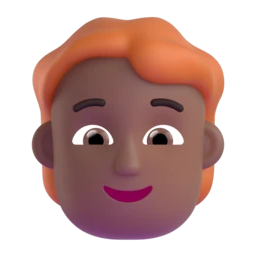 Person: red hair: medium-dark skin tone animated emoji