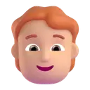 Person: red hair: medium-light skin tone 3D animated emoji