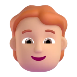 Person: red hair: medium-light skin tone animated emoji
