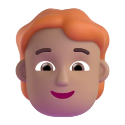 Person: red hair: medium skin tone animated emoji