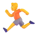 Person running 3D animated emoji