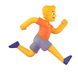 Person running facing right animated emoji