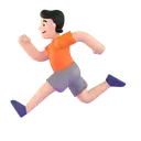 Person running: light skin tone 3D animated emoji