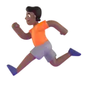 Person running: medium-dark skin tone 3D animated emoji
