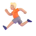 Person running: medium-light skin tone 3D animated emoji