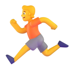 Person running animated emoji