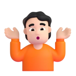 Person shrugging: light skin tone animated emoji