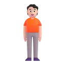 Person standing: light skin tone 3D animated emoji