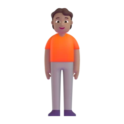 Person standing: medium skin tone animated emoji