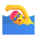 Person swimming 3D animated emoji