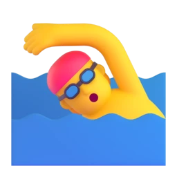 Person swimming animated emoji