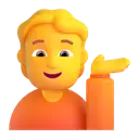 Person tipping hand 3D animated emoji