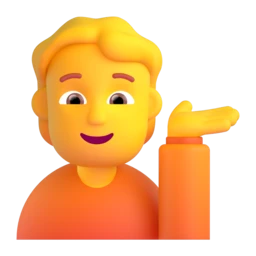 Person tipping hand animated emoji