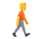 Person walking facing right 3D animated emoji