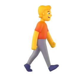 Person walking facing right animated emoji
