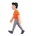 Person walking: light skin tone 3D animated emoji
