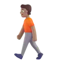 Person walking: medium skin tone 3D animated emoji
