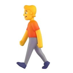 Person walking animated emoji