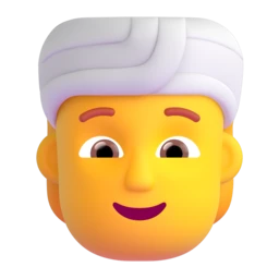 Person wearing turban animated emoji