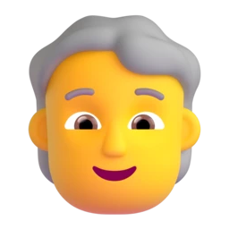 Person: white hair animated emoji