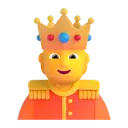 Person with crown 3D animated emoji
