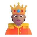 Person with crown: medium skin tone 3D animated emoji