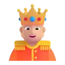 Person with crown: medium-light skin tone 3D animated emoji