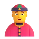 Person with skullcap 3D animated emoji