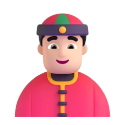 Person with skullcap: light skin tone animated emoji