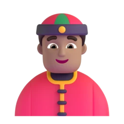Person with skullcap: medium skin tone animated emoji