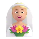 Person with veil: medium-light skin tone 3D animated emoji